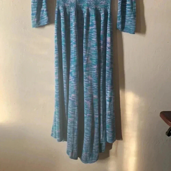 Free People Knit Marbled Blue Pink Midi Dress Size XS - Picture 9 of 9